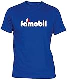 Camisetas EGB Camiseta Famobil Adulto/niño ochenteras 80´s Retro (XL, Azulón)