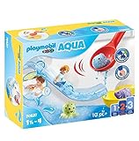PLAYMOBIL 1.2.3 Aqua 70637 Diversión en la Pesca con Animales del Mar, Juguete de baño para niños pequeños, con Peces flotantes, Primer Juguete para niños a Partir...