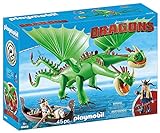 PLAYMOBIL DreamWorks Dragons Dragón 2 Cabezas con Chusco y Brusca, A partir de 4 Años (9458)