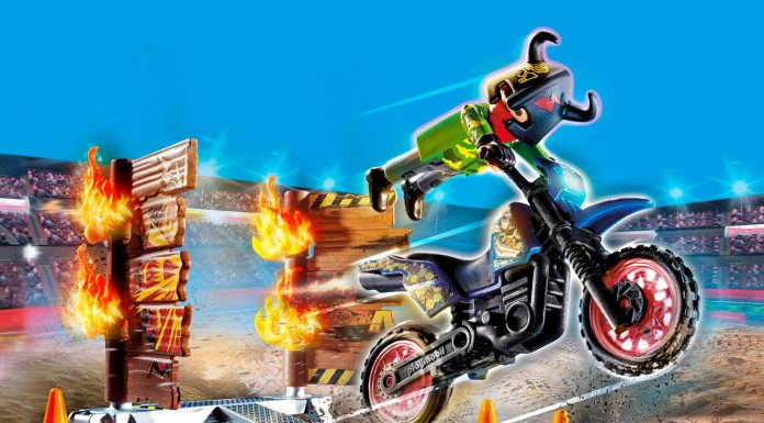 Playmobil Espectáculo de acrobacias en motocicleta con muro de fuego – 70553 2020 – El Mundo Click 70553