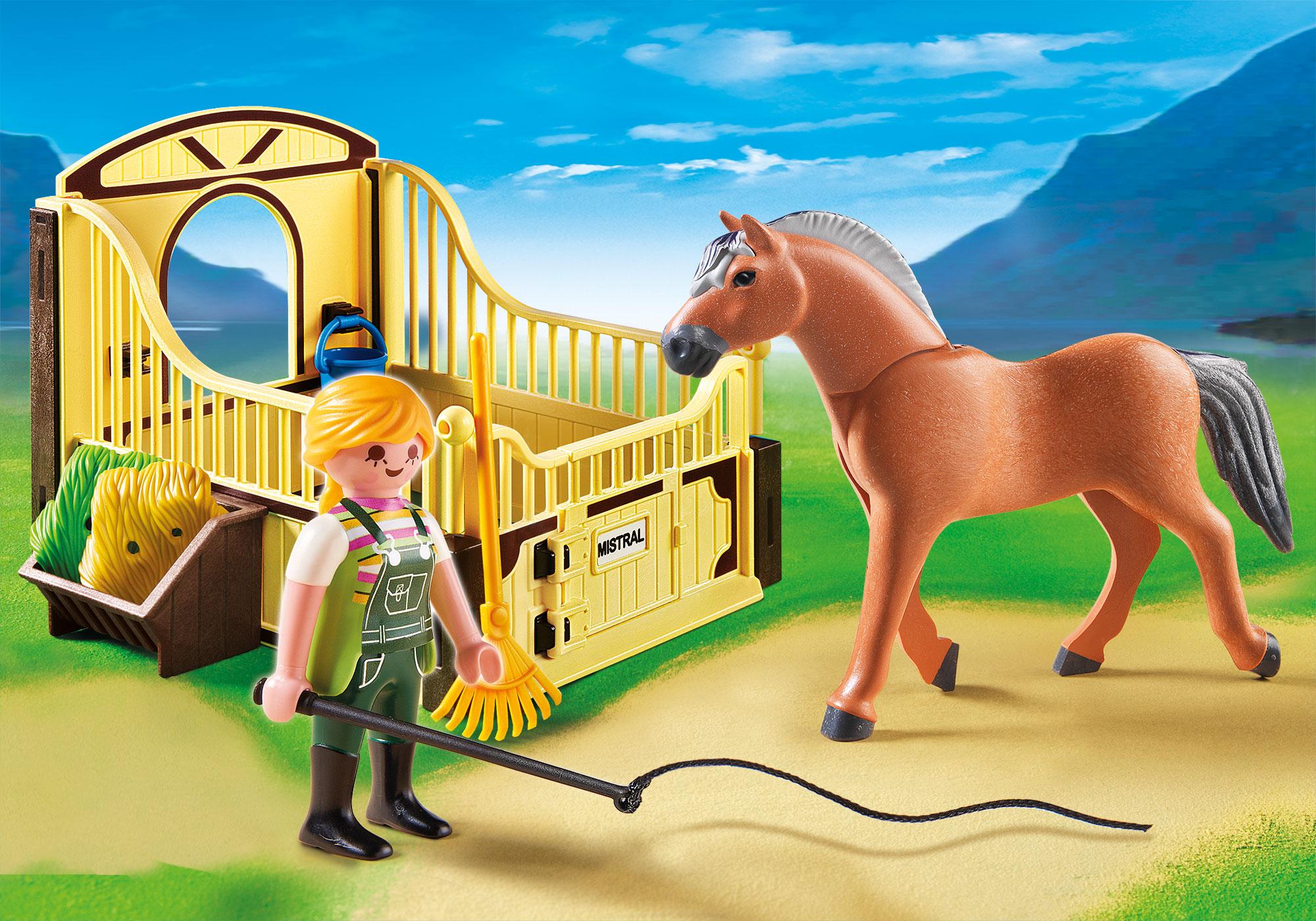 Playmobil caballos 70589 Caballo fiordo con establo marrón y amarillo 70589 2020 El Mundo Click