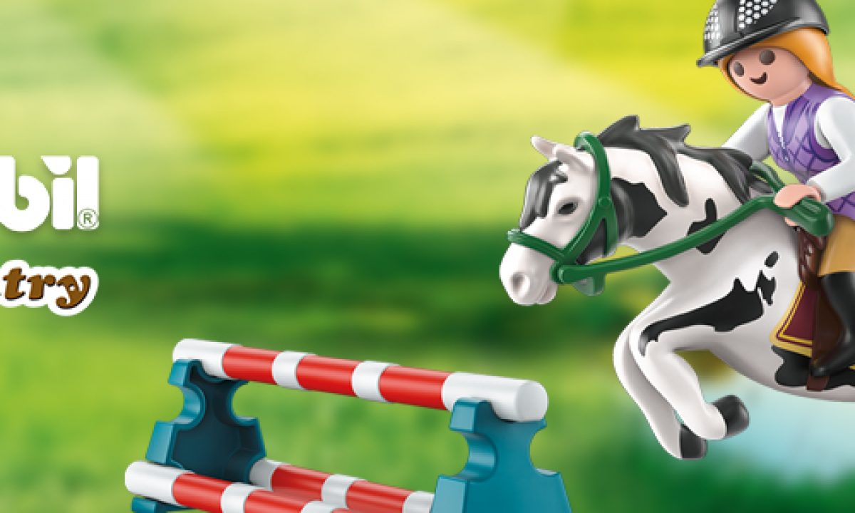 PLAYMOBIL Country – Aparato Portátil De Centro Hípico Con 3 Figuras, 3 Caballos Y Accesorios, Ideal Para Niños A Partir De 3 Años
