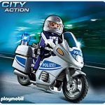 Polizeimotorrad mit Blinklicht Polizeimotorrad mit Blinklicht
