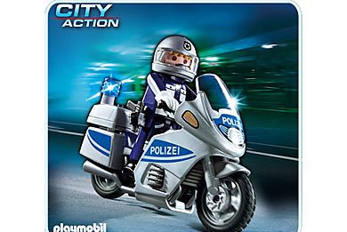 Playmobil Todas las Motos de Playmobil y donde comprarlas 34 Polizeimotorrad mit Blinklicht