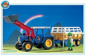 Playmobil Tractores Playmobil: todas las referencias (con remolque, pala y aperos) 20 Playmobil Tractor con remolque de cosecha - 3073 A 1999 - El Mundo Click