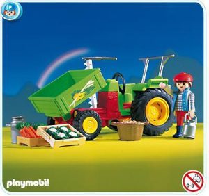 Playmobil Tractores Playmobil: todas las referencias (con remolque, pala y aperos) 19 Playmobil Tractor con plataforma de carga - 3074 A 1999 - El Mundo Click