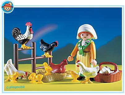 Playmobil Esposa de granjero / gallinero – 3076 A 1999 – El Mundo Click 3076 A