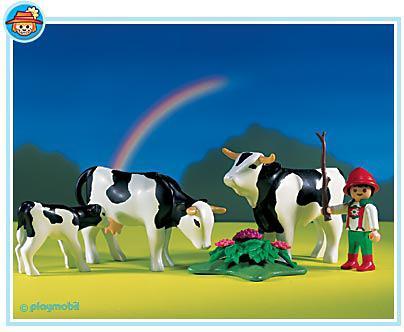 Playmobil Pastorcillo con vacas – 3077 A 1999 – El Mundo Click 3077 A