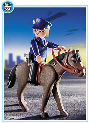 Playmobil caballos 3167 Agente de policía con caballo 3167 A 2002 El Mundo Click