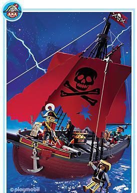 Playmobil Barco pirata rojo – 3174 A 2003 – El Mundo Click 3174 A