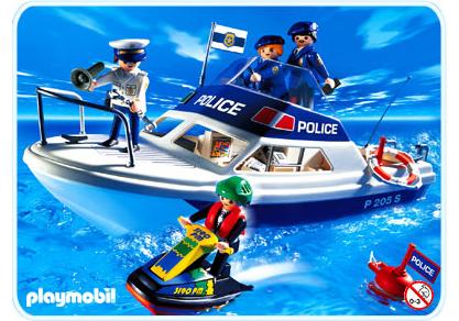 Playmobil Lancha policial con moto acuática – 3190 A 2002 – El Mundo Click 3190 A