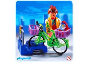 Playmobil  Mujer con bicicleta - 3203 B 2002 - El Mundo Click
