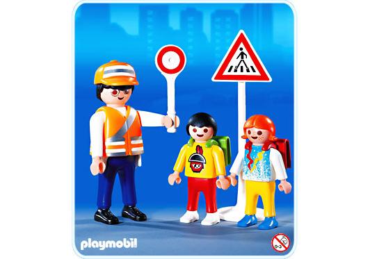 Playmobil Guardia de cruce escolar/niños – 3256 B 2001 – El Mundo Click 3256 B