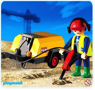 Playmobil Obrero de construcción/compresor – 3270 C 2003 – El Mundo Click 3270 C