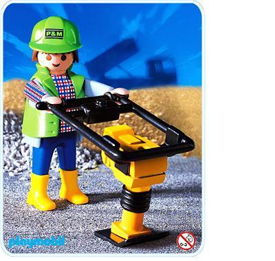 Playmobil Obrero de la construcción/vibrador – 3271 C 2003 – El Mundo Click 3271 C