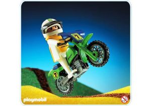 Playmobil Ciclistas Playmobil: todas las referencias (Vuelta y bicicletas) 4 Playmobil Motociclista todoterreno/conductor