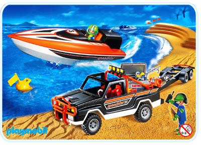 Playmobil Lancha de carreras Speedster con camioneta – 3399 A 2004 – El Mundo Click 3399 A