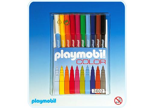 Playmobil 10 bolígrafos especiales en un estuche – 3602 A 1992 – El Mundo Click 3602 A