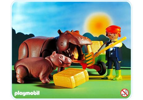 Playmobil Hipopótamo con cría – 3639 A 1994 – El Mundo Click 3639 A