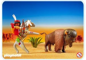 Playmobil Búfalos y Bisontes Playmobil: todas las referencias 1 Playmobil Bisonte y nativo americano con caballo