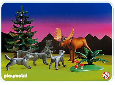 Playmobil Manada de alces y lobos – 3829 A 1995 – El Mundo Click 3829 A