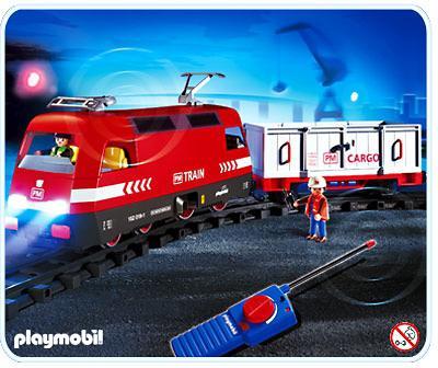 Playmobil Tren de mercancías teledirigido con luces – 4010 A 2005 – El Mundo Click 4010 A