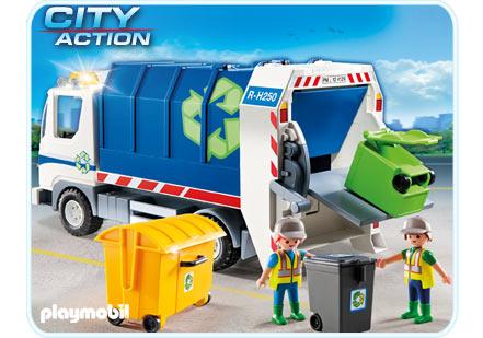 Playmobil Vehículo de reciclaje con luz intermitente – 4129 A 2012 – El Mundo Click 4129 A