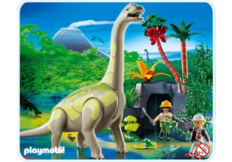 Playmobil Brachiosaurus en un paisaje rocoso – 4172 A 2006 – El Mundo Click 4172 A
