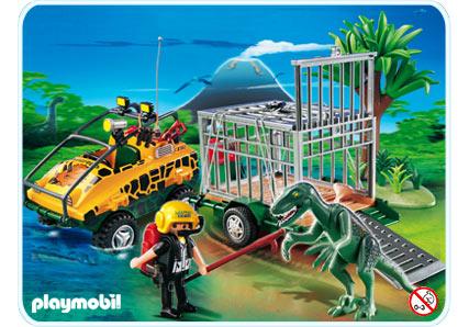 Playmobil Vehículo anfibio con Deinonychus – 4175 A 2006 – El Mundo Click 4175 A