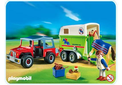 Playmobil Vehículo todoterreno con remolque para caballos – 4189 A 2007 – El Mundo Click 4189 A