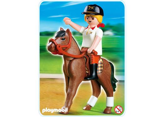 Playmobil Jinete con caballo – 4191 A 2007 – El Mundo Click 4191 A