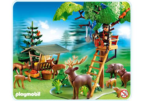 Playmobil Puesto de caza con comedero para animales salvajes – 4208 A 2006 – El Mundo Click 4208 A