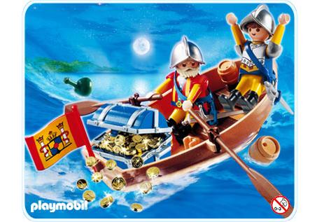 Playmobil barcos 4295 Transporte de tesoros en bote de remos 4295 A 2007 El Mundo Click