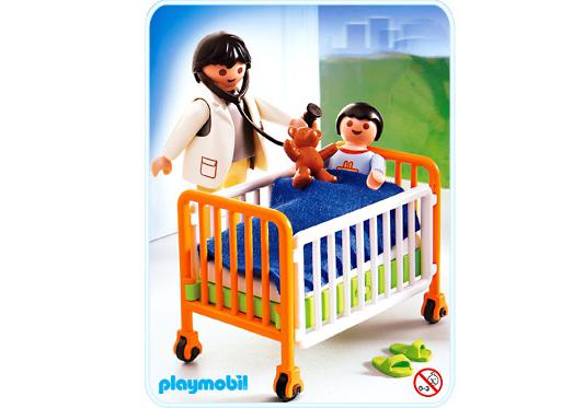 Playmobil Niño en cama de hospital – 4406 A 2006 – El Mundo Click 4406 A