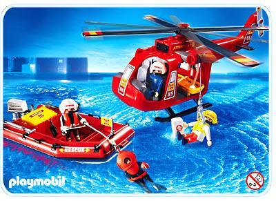 Playmobil 4428 Helicóptero/embarcación de rescate SOS (2006)