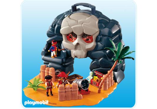 Playmobil piratas 4443 Isla del Tesoro Pirata para Llevar 4443 A 2008 El Mundo Click