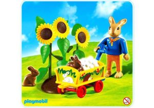 Playmobil  Conejo de Pascua con carrito - 4453 A 2004 - El Mundo Click