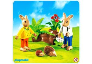 Playmobil 2 conejitos de Pascua con escondite para huevos