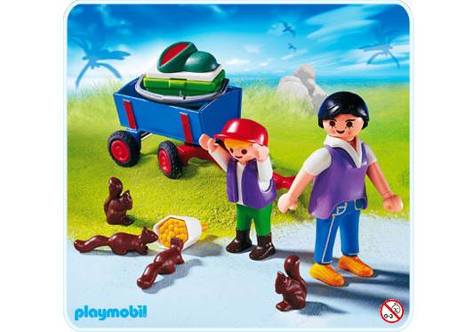 Playmobil Visitantes con carretillas – 4467 A 2007 – El Mundo Click 4467 A