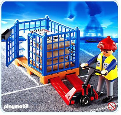 Playmobil Transpaleta con caja de malla metálica – 4474 A 2005 – El Mundo Click 4474 A