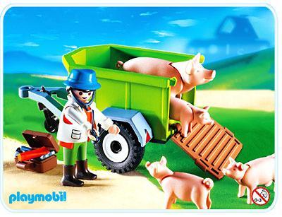 Playmobil Veterinario con lechones – 4495 A 2005 – El Mundo Click 4495 A