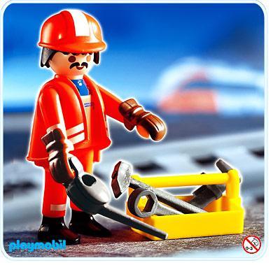 Playmobil Trabajador ferroviario – 4640 A 2005 – El Mundo Click 4640 A