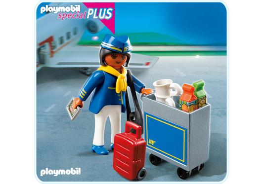 Playmobil Auxiliar de vuelo con carrito de servicio – 4761 A 2012 – El Mundo Click 4761 A