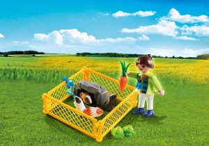 Playmobil Niña con conejillo de indias