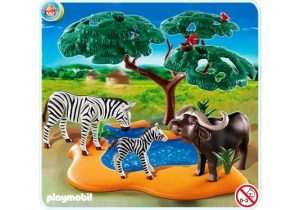 Playmobil  Búfalo cafre con cebras - 4828 A 2009 - El Mundo Click
