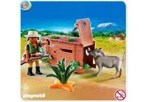 Playmobil Cazador furtivo con trampa para animales vivos
