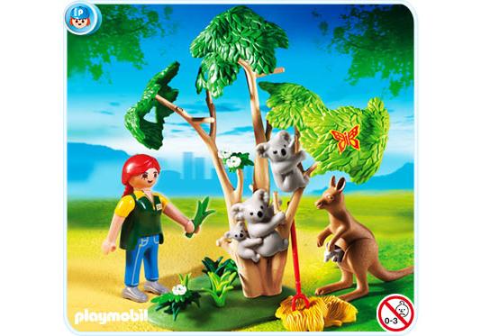 Playmobil Árbol con koala y canguro – 4854 A 2010 – El Mundo Click 4854 A