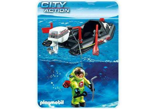 Playmobil Embarcación pequeña con buzo de aguas profundas – 4910 A 2012 – El Mundo Click 4910 A