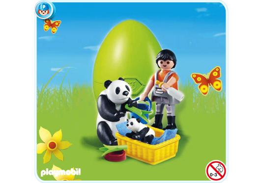Playmobil Cuidador de animales con pandas – 4922 A 2009 – El Mundo Click 4922 A