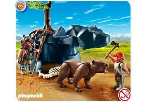 Playmobil  Oso cavernario con hombres de las cavernas - 5103 A 2011 - El Mundo Click